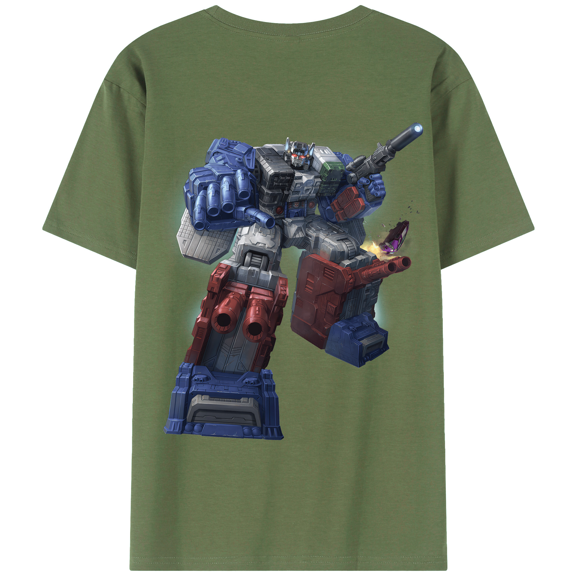 （画像用） Transformers トランスフォーマー 綿100％ メンズ半袖Tシャツ（バックプリント） 通気性